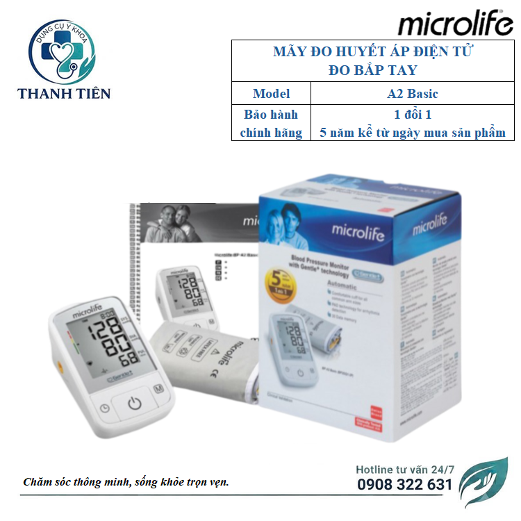 Máy Đo Huyết Áp Điện Tử Bắp Tay Microlife BP A2 Basic - Máy Đo Huyết Áp Gia Đình - Máp Theo Dõi Huyết Áp Tại Nhà Nhanh