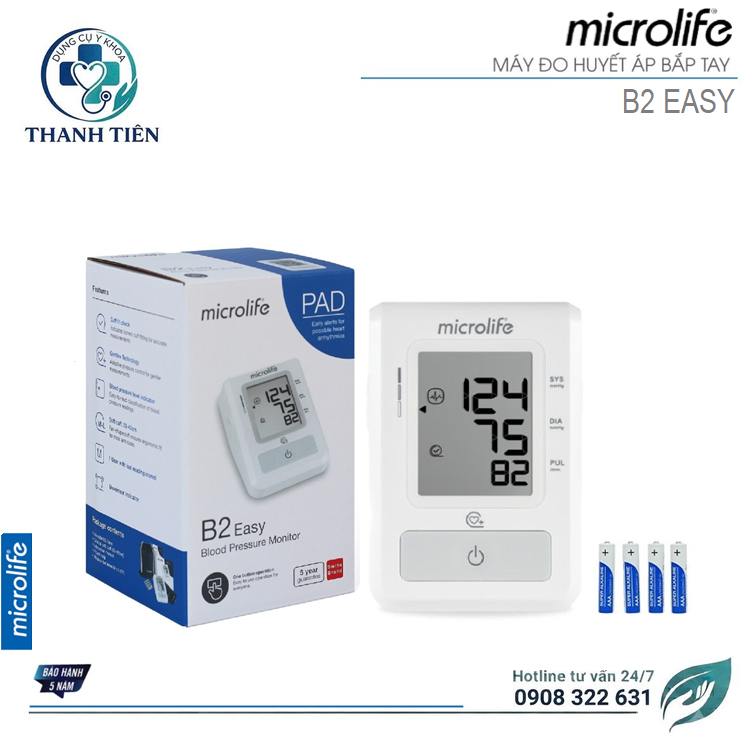 Máy Đo Huyết Áp Bắp Tay Microlife B2 EASY - Máy Đo Huyết Áp Gia Đình - Máy Theo Dõi Huyết Áp Tại Nhà Nhanh